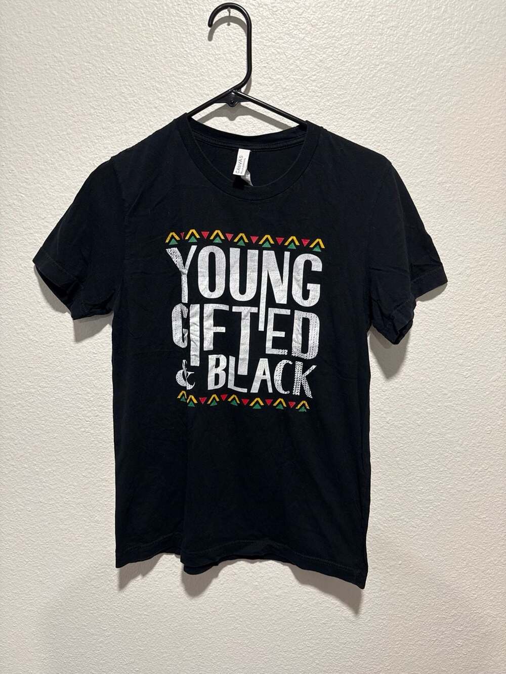 Bella+Canvas Young Gifted & Black Graphic T-Shirt Size M